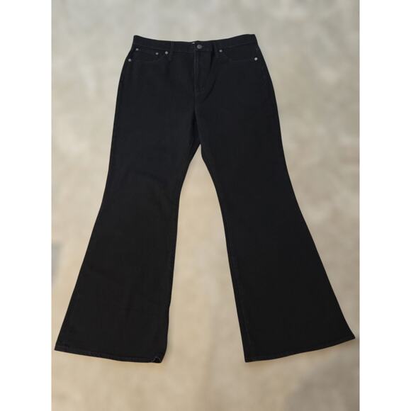Madewell The Perfect Vintage Flare Jeans With Magic Pockets Size‎ 32 Black NWT - Picture 1 of 5